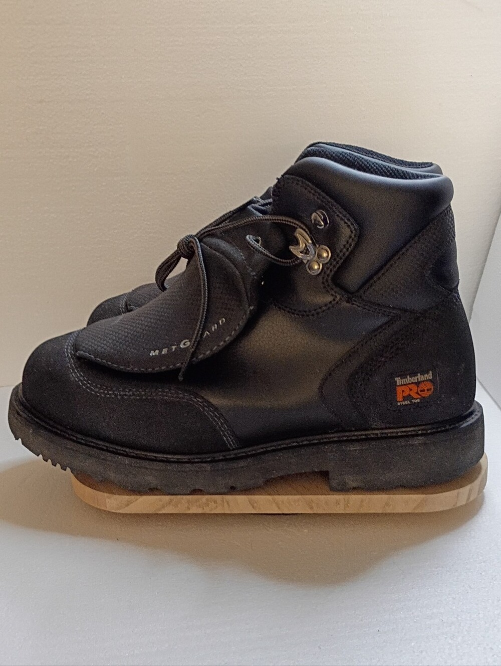 Timberland PRO Black Men's Safety Work Boots with Orange Logo